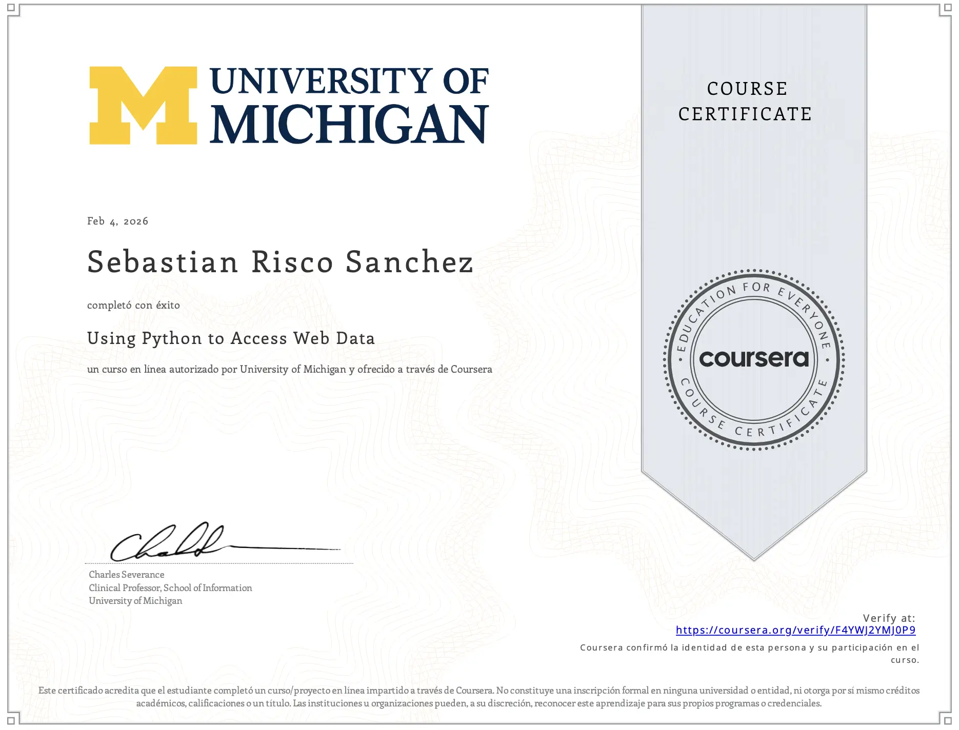 University of Michigan — Python